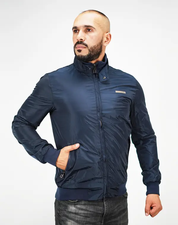 Blouson Demi-Saison Homme Ref-160409 (Bleu Marine)