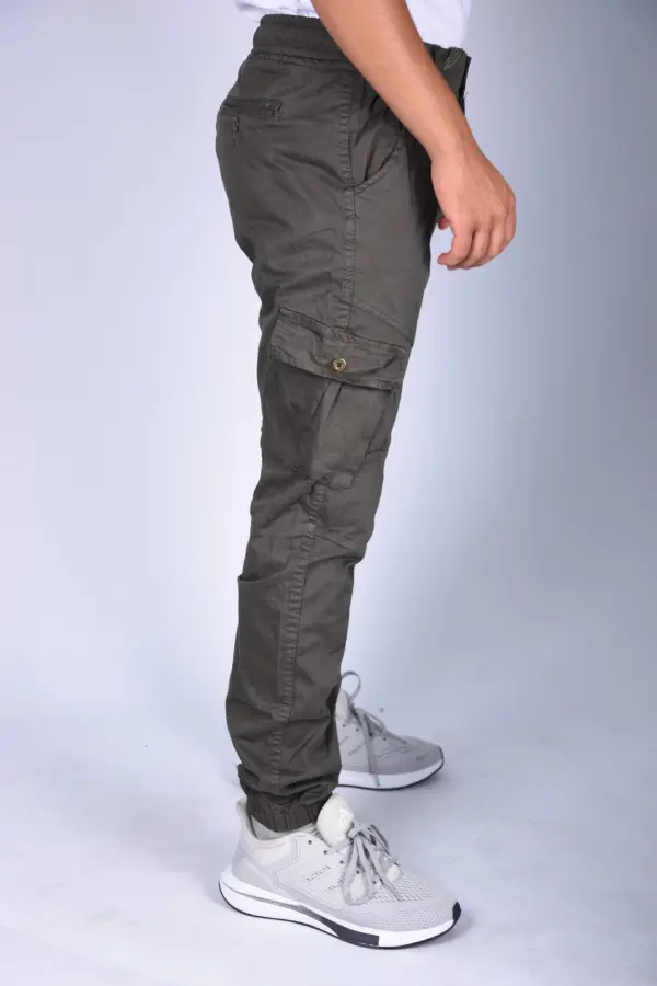 Pantalon jogger Para En toile – Vert Militaire-ref-468