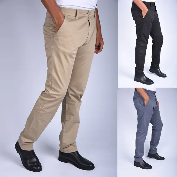 Pack de 3 Pantalons en toile Coupe Normal Ref-Pck7003 ( Gris +Noir+Beige)